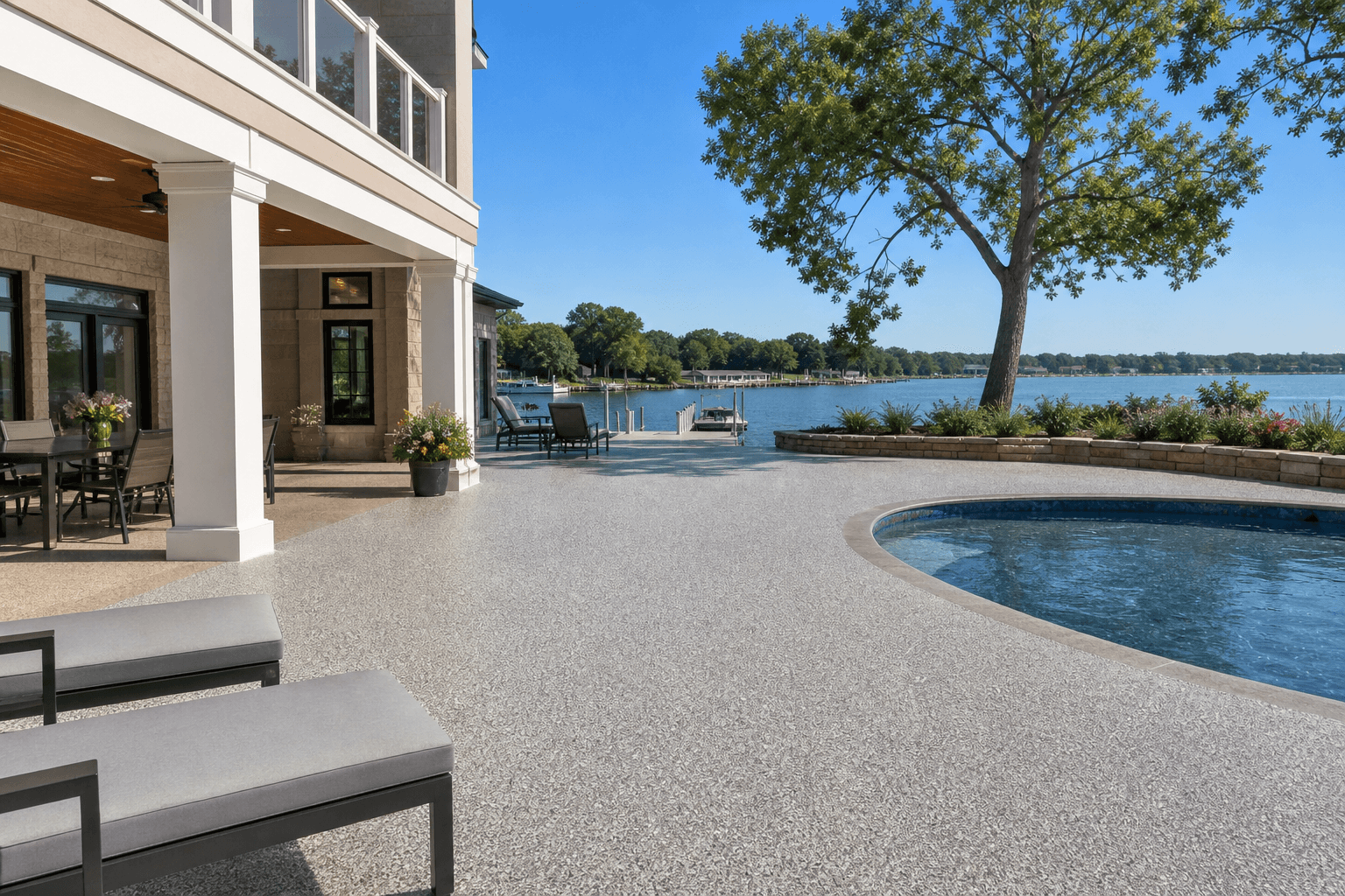 Outdoor Patio and Pool Deck Coatings for Brighton Lake Homes